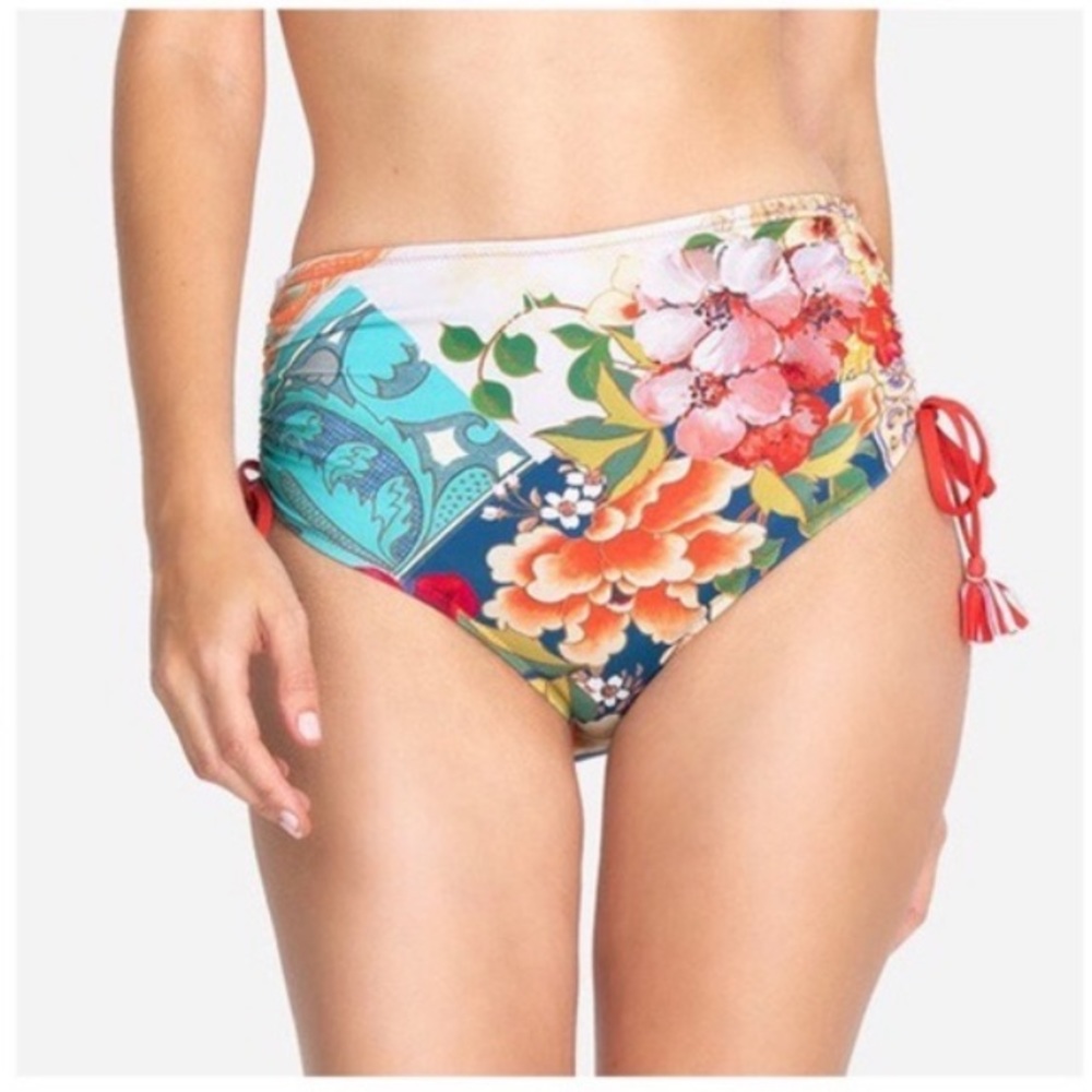 Nwt JOHNNY WAS CALIFORNIA FLORAL BOHO HIGH WAIST BOTTOMS size L